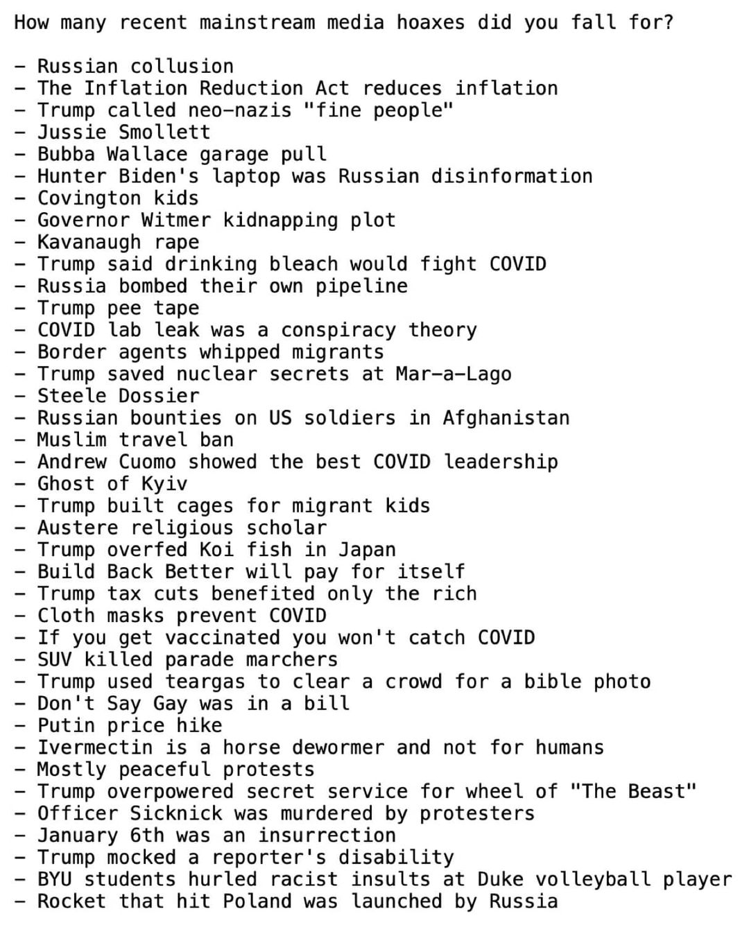 list of scams 